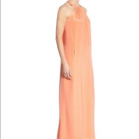 Kobi Halperin Penelope Silk Maxi Dress XL Orange - Picture 4 of 5